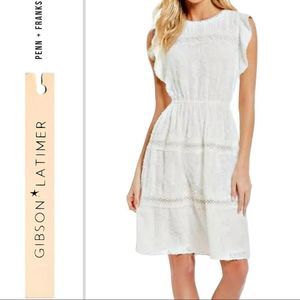 Gibson Latimer White Lace Dress Size Lg NWT